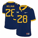 West Virginia Mountaineers 28 Elijah Wellman Navy College Football Jersey Dzhi,baseball caps,new era cap wholesale,wholesale hats
